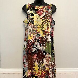 J. Jill Floral Sleeveless Shift Mini Dress, Size Small